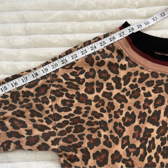 VINTAGE HAVANA Long Sleeve Crewneck Top Cheetah Print Size Small - Picture 7 of 8